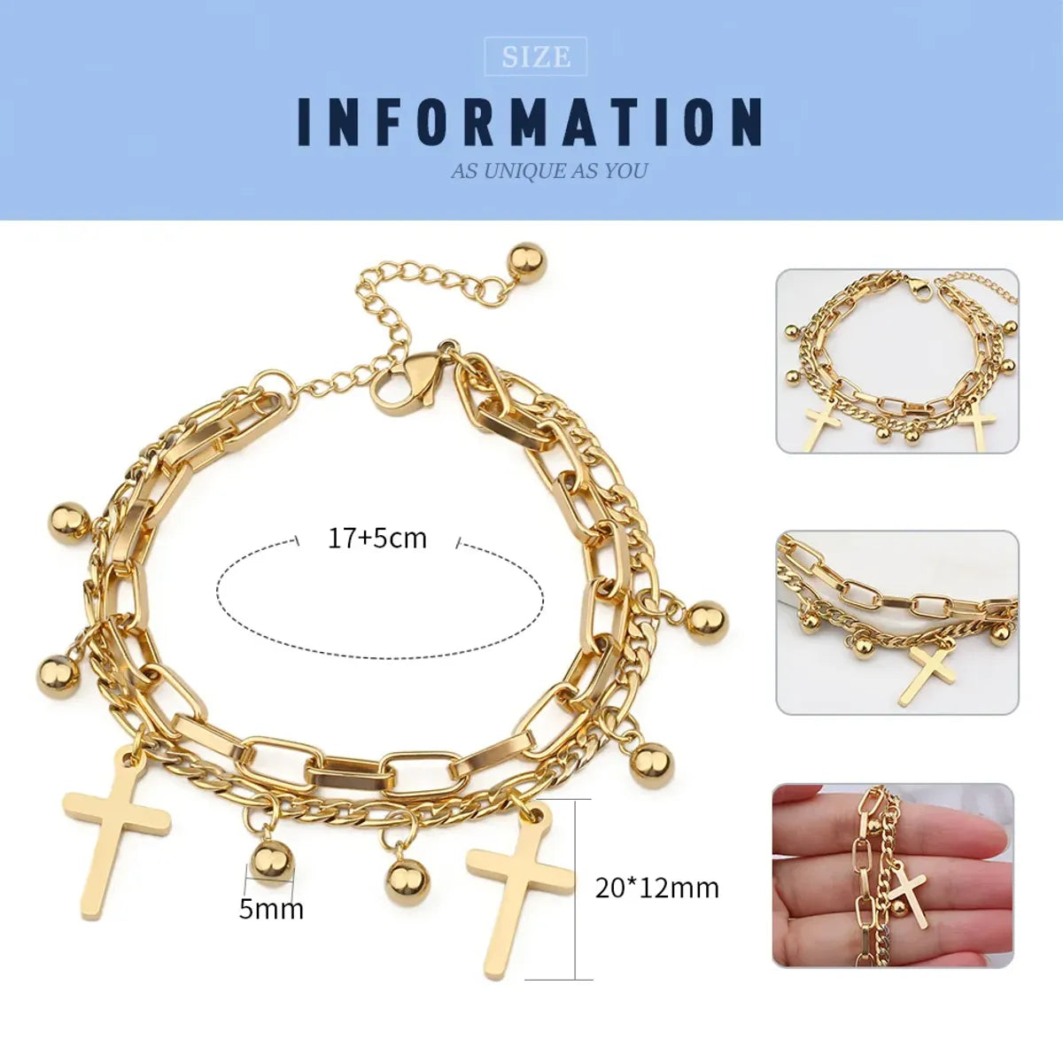 Pulsera de cruces ✨