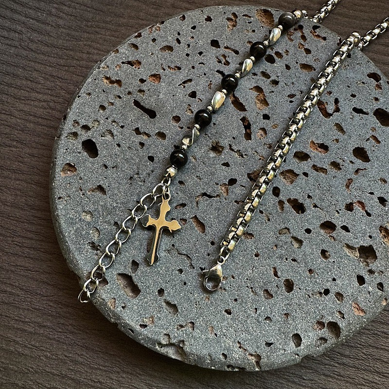 Collar de cruz 🖤