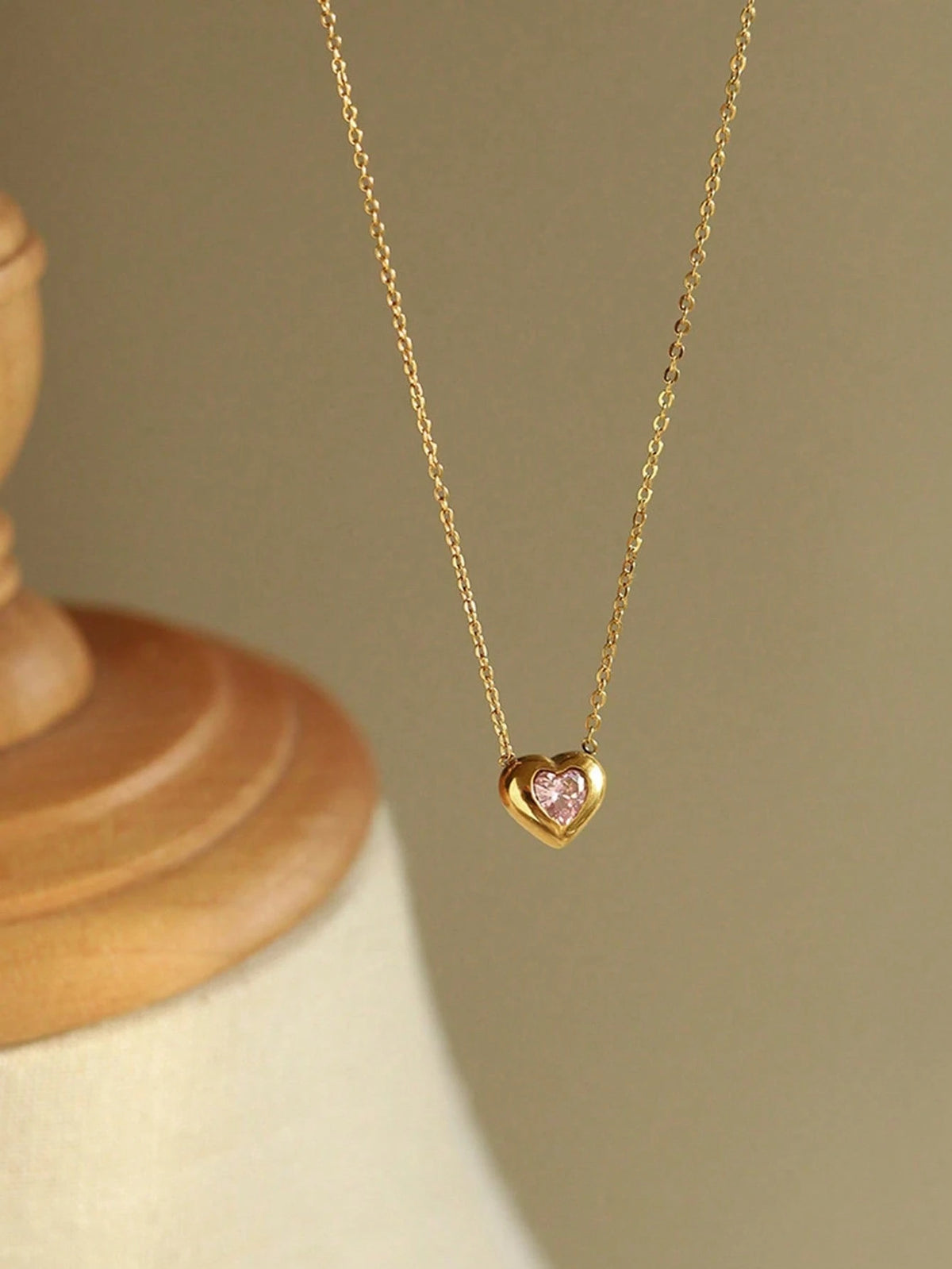 Collar corazón rosa 🩷