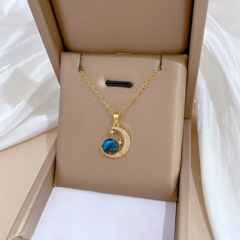 Collar luna con Saturno 🪐 🌙