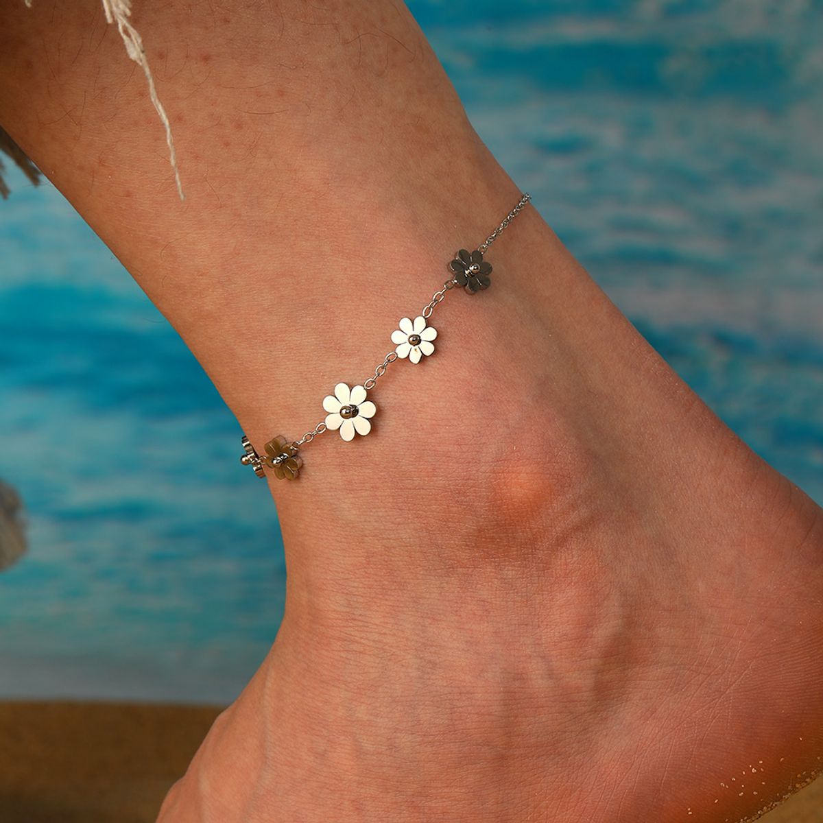 Tobillera de margaritas 🌼
