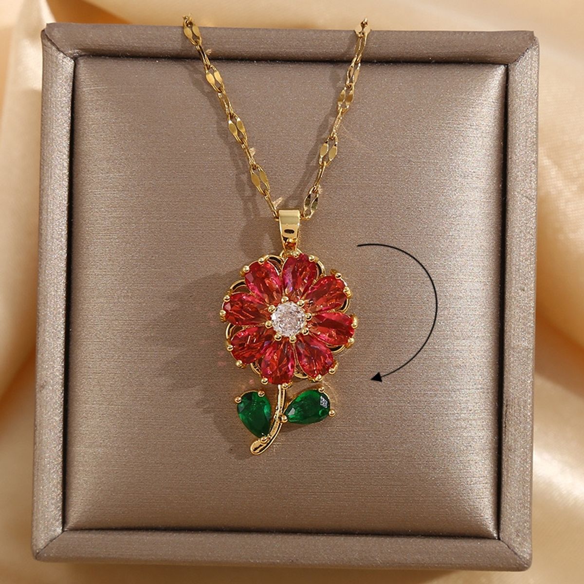 Collar para la ansiedad de flor roja❤️