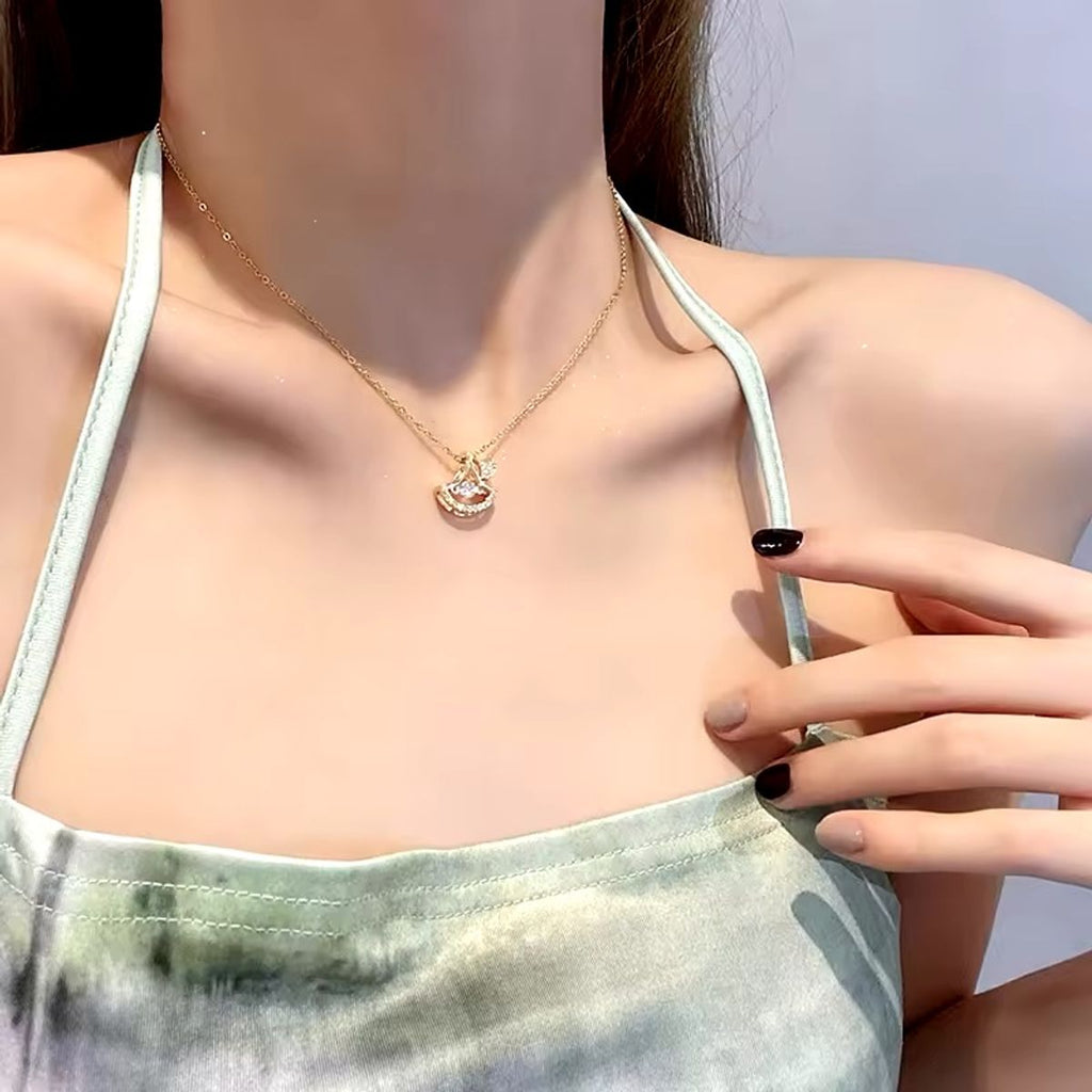 Ginkgo dancing stone necklace ✨