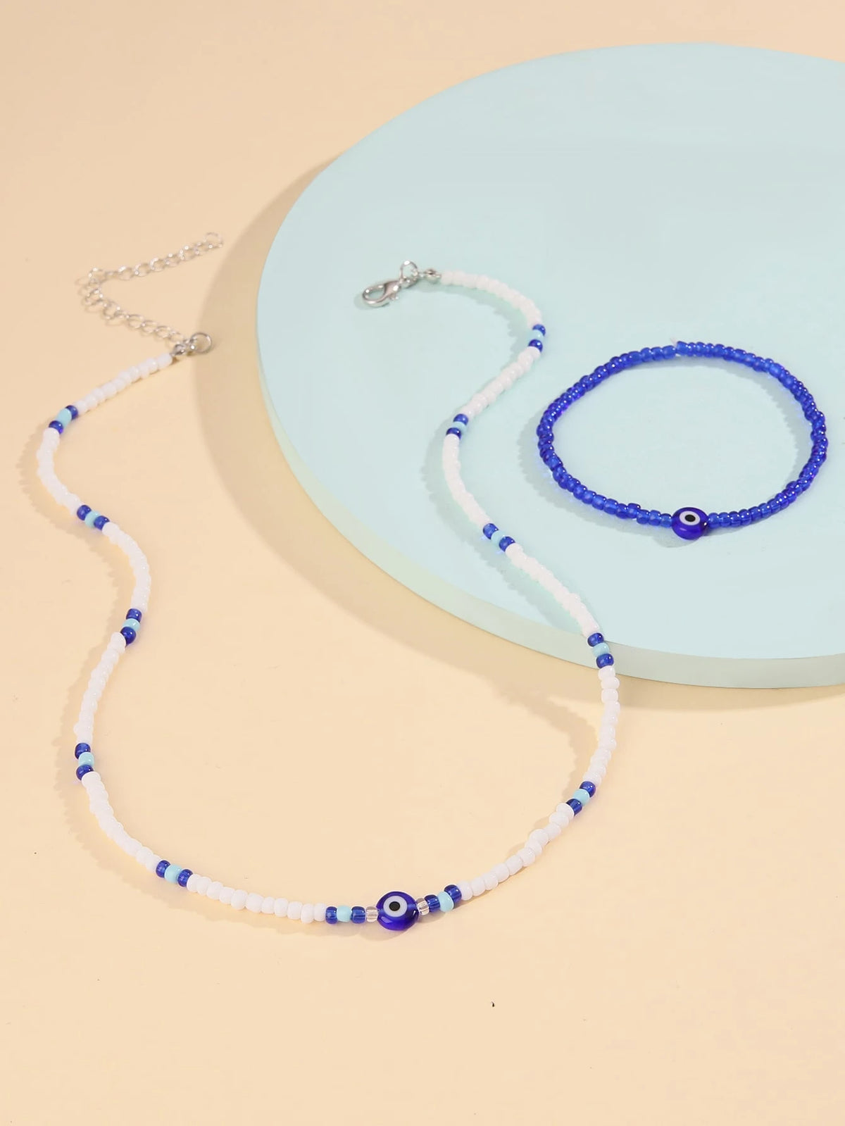Collar con pulsera de ojo turco 🧿