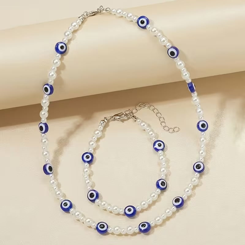 Collar con pulsera de ojo turco 🧿