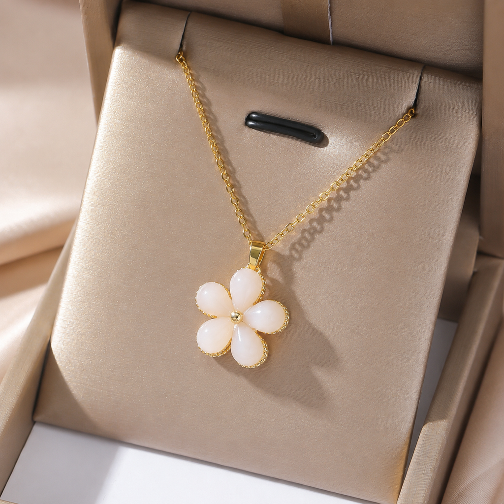 Collar para la ansiedad de flor blanca 🤍
