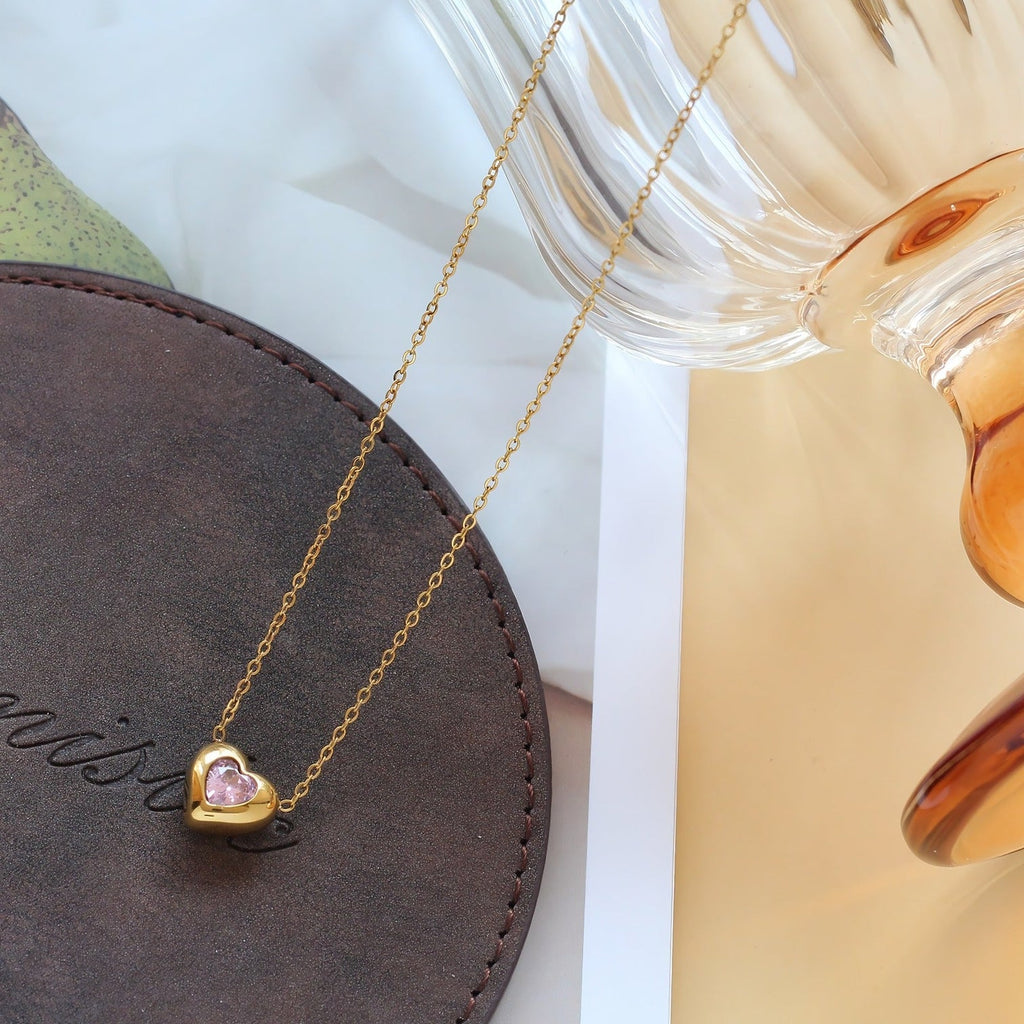 Collar corazón rosa 🩷