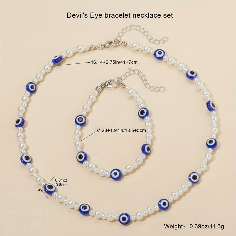 Collar con pulsera de ojo turco 🧿
