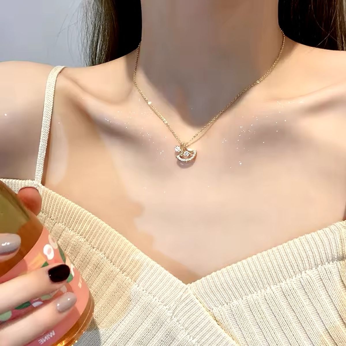 Ginkgo dancing stone necklace ✨