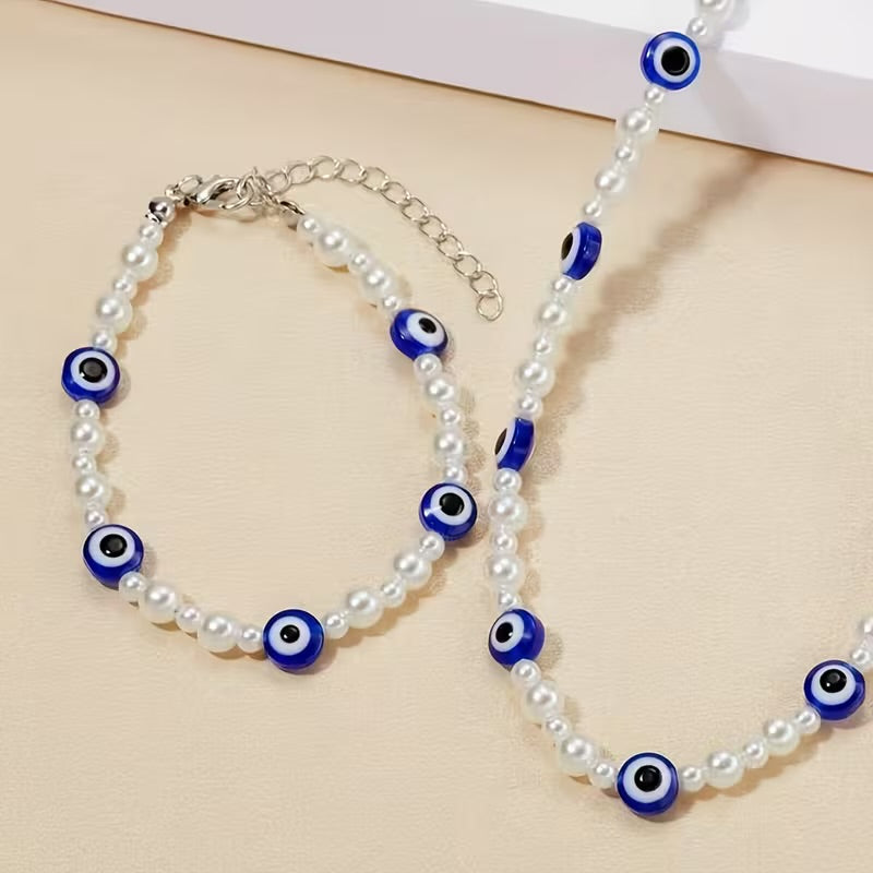 Collar con pulsera de ojo turco 🧿