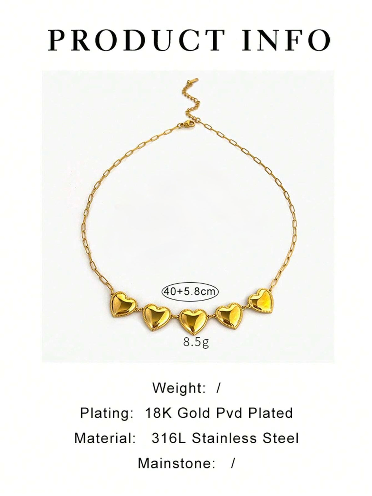 Golden heart necklace✨