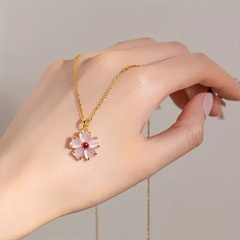 Collar flor de cerezo 🌸