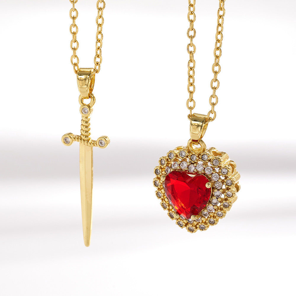 Collares para compartir de corazón y espada 🗡️ ❤️