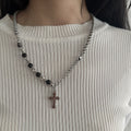 Collar de cruz 🖤