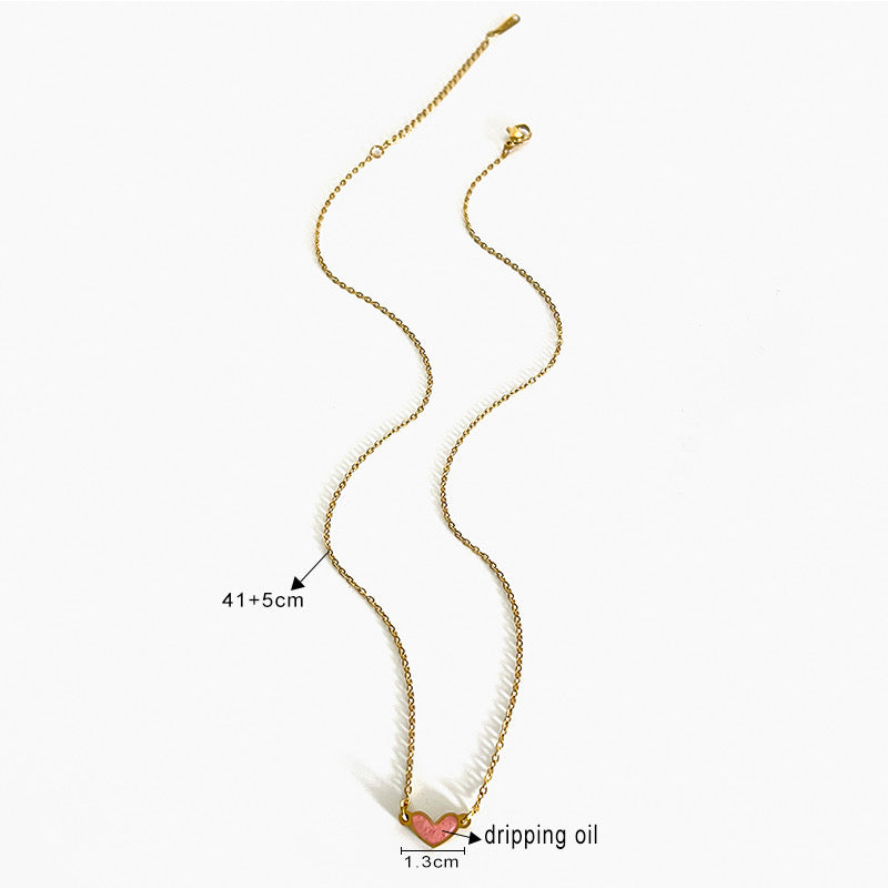 Collar corazón rosado 🩷