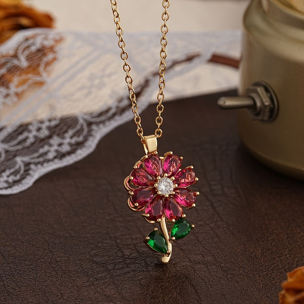 Collar para la ansiedad de flor roja❤️